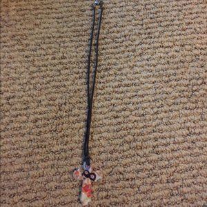 Floral cross necklace